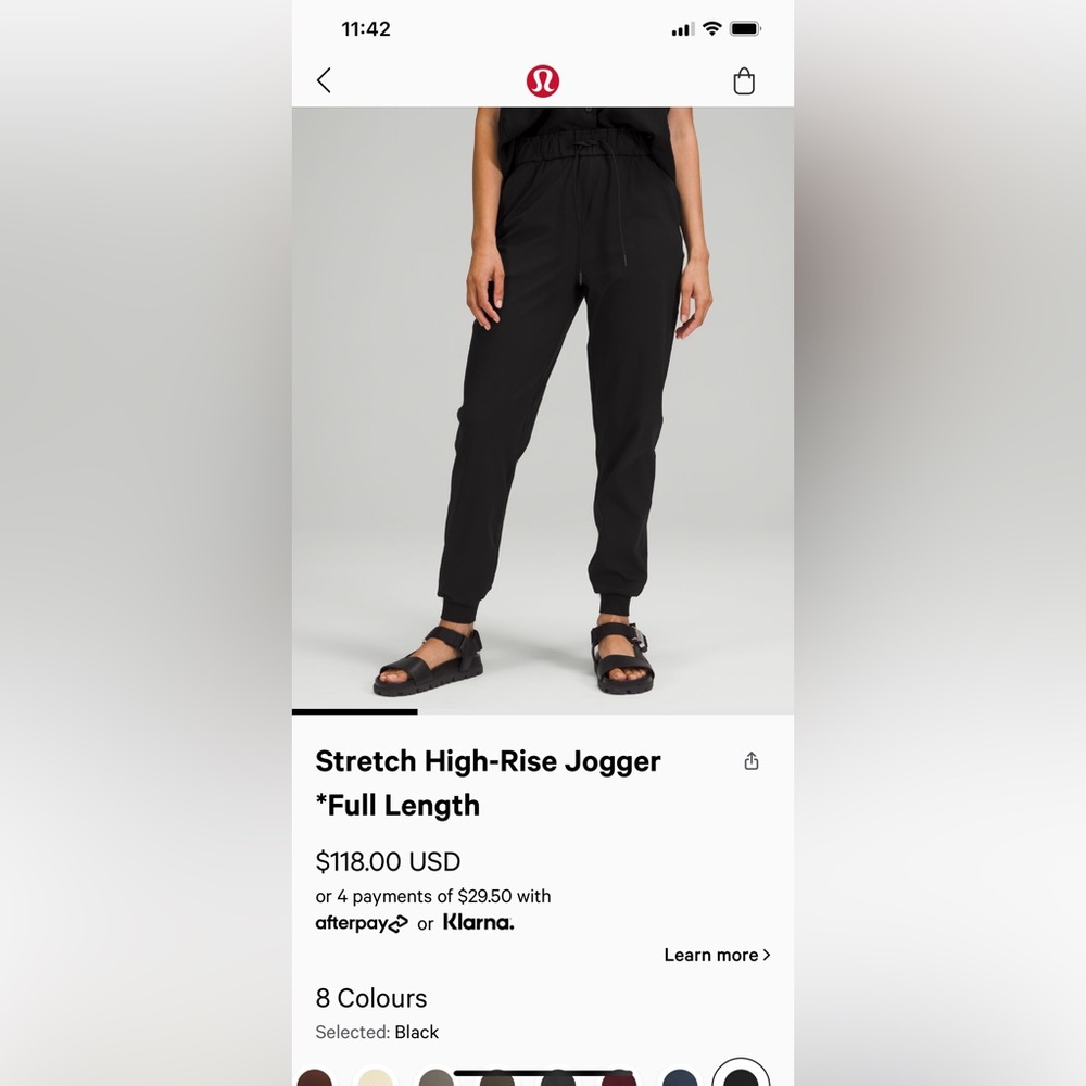 BNWT stretch high rise jogger
